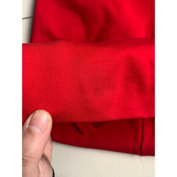 Catherine Deane Nieve Red Lace Sheath Heart Detail Long Sleeve Dress Size 4 - Picture 10 of 12